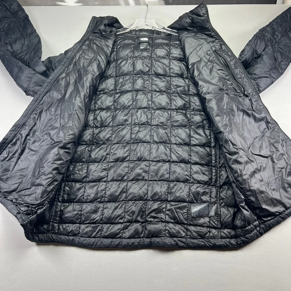 The North Face Thermoball Eco Jacket Mens XL Black Hooded Full Zip Long Sleeve